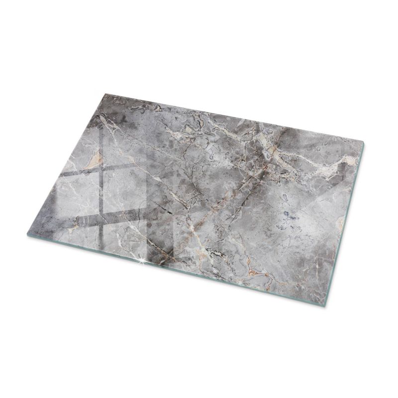 Blat szklany Tulup 100x70 cm Naturalny wzór marmuru 1 szt.
