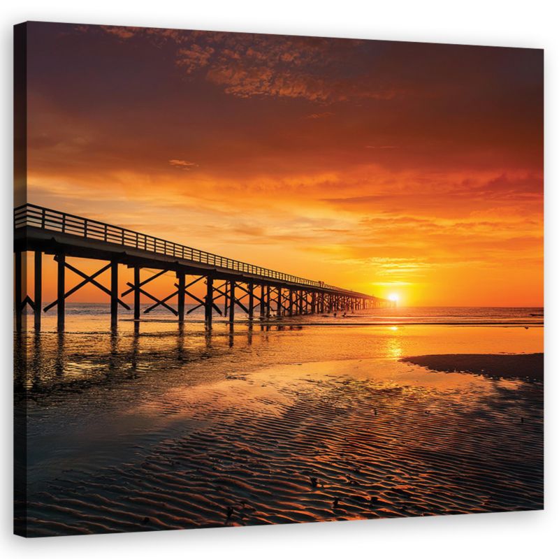 Obraz do salonu sypialni Feeby Morze Niebo Zachód Słońca 40x40 cm 1szt