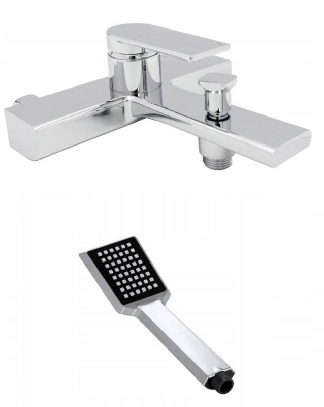 Bateria Wannowa Ścienna Granitan Rossa Chrom, Prysznic 1szt.