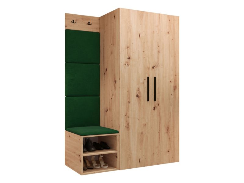 Garderoba MIRJAN 24 Medi IV dąb artisan + zielony 1 kpl.