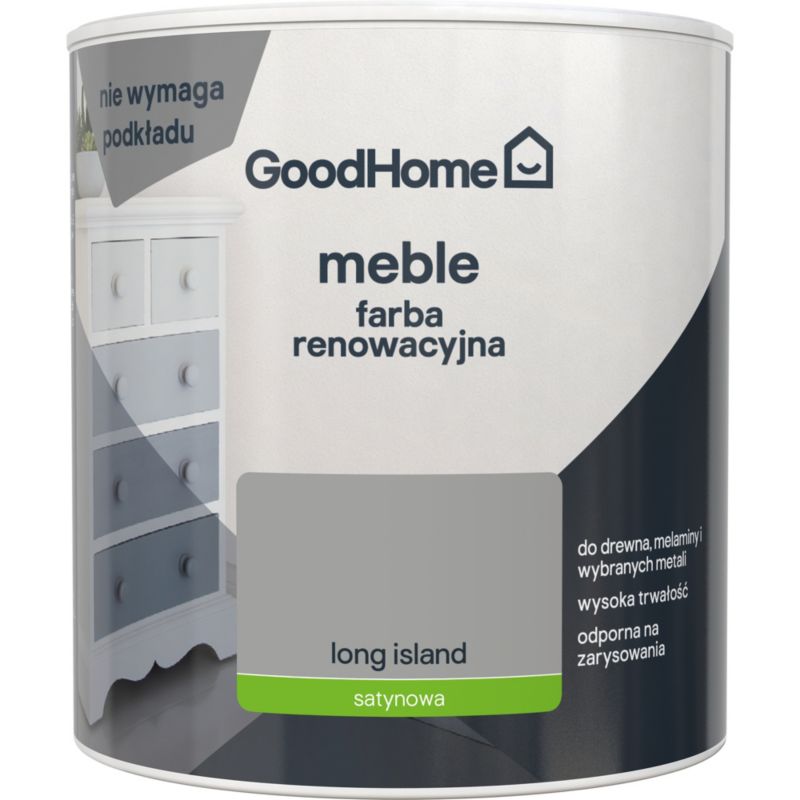 Farba renowacyjna do mebli GoodHome Reno long island satyna 0,5 l