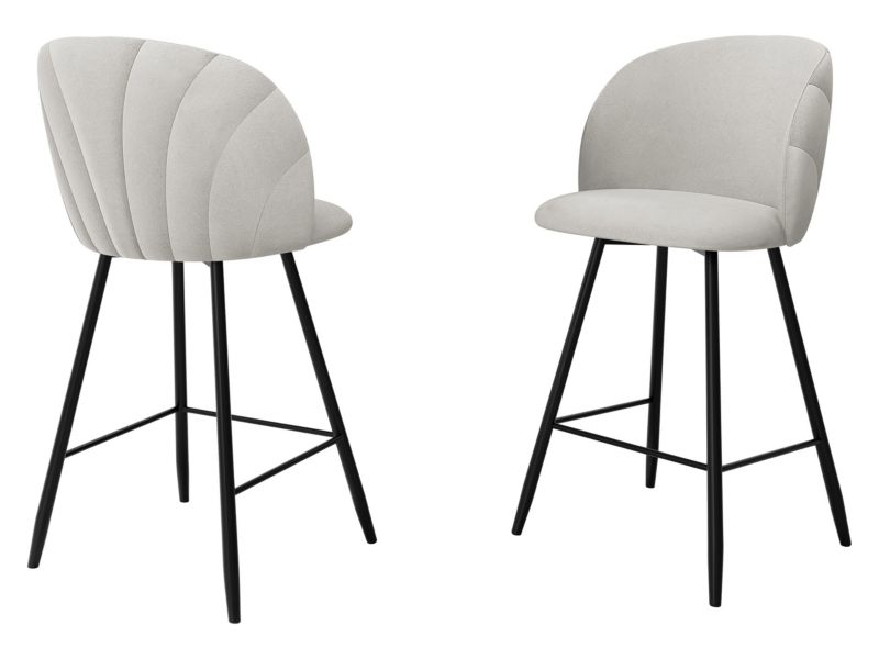 Hoker MIRJAN 24 tapicerowany z oparciem K99 H perłowy 1 szt.