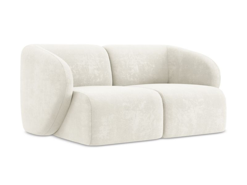 Modułowa sofa 2-osobowa LaMiaSofa CERVO z tkaniny szenilowej 174x94 cm biały 1 szt.