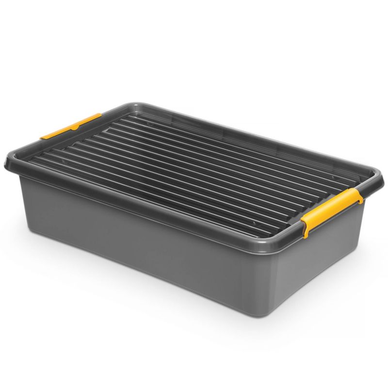 Pojemnik Plastikowy ORPLAST z pokrywą Szary 29 L 1 szt.