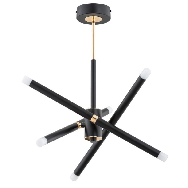 Lampa wisząca Alfa Ovili 2257 czarno-złota nowoczesna 9xG9 x 10W 1 szt.