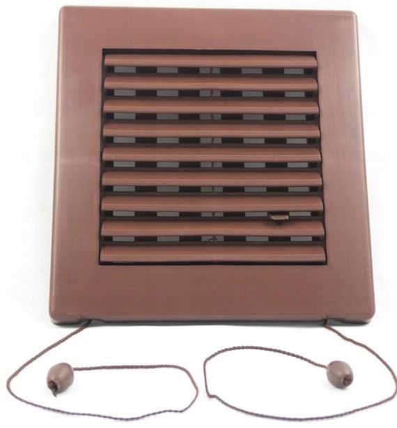 Kratka FEINZ Wentylacyjna Z Żaluzją Sznurek Brąz 14X14 1 szt.