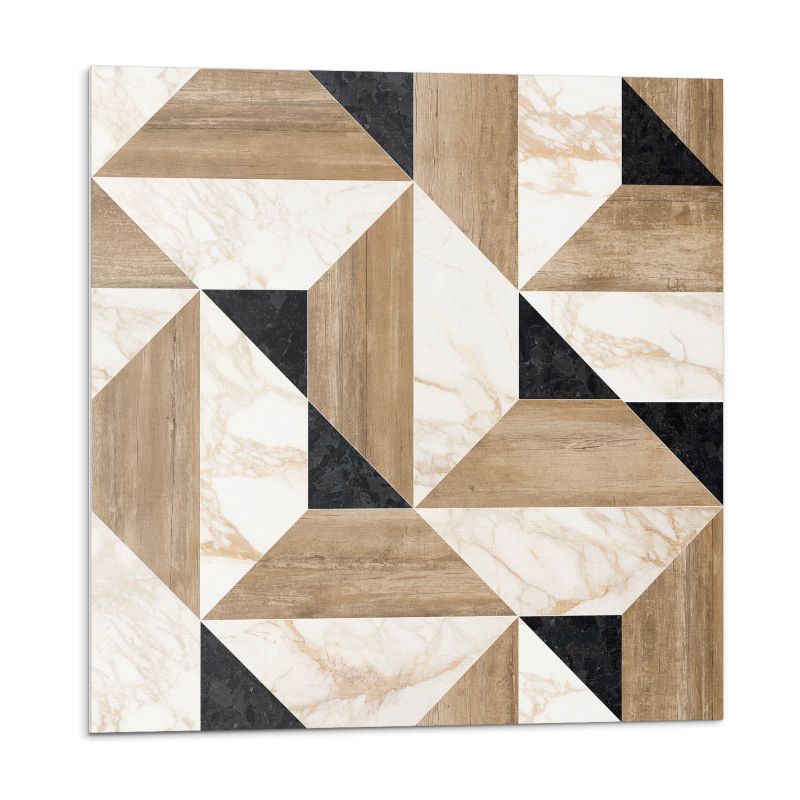 Kafelki samoprzylepne Wallfluent 50x50 cm Wzór geometryczny na płytkach 4 szt.