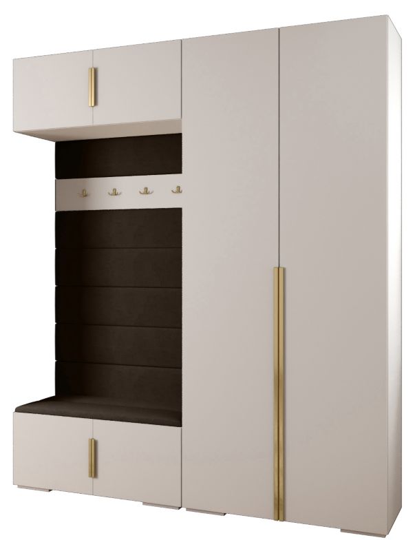 Garderoba do przedpokoju Abiks INOVA 1 Z18 biały+złoty+manila04 1szt.