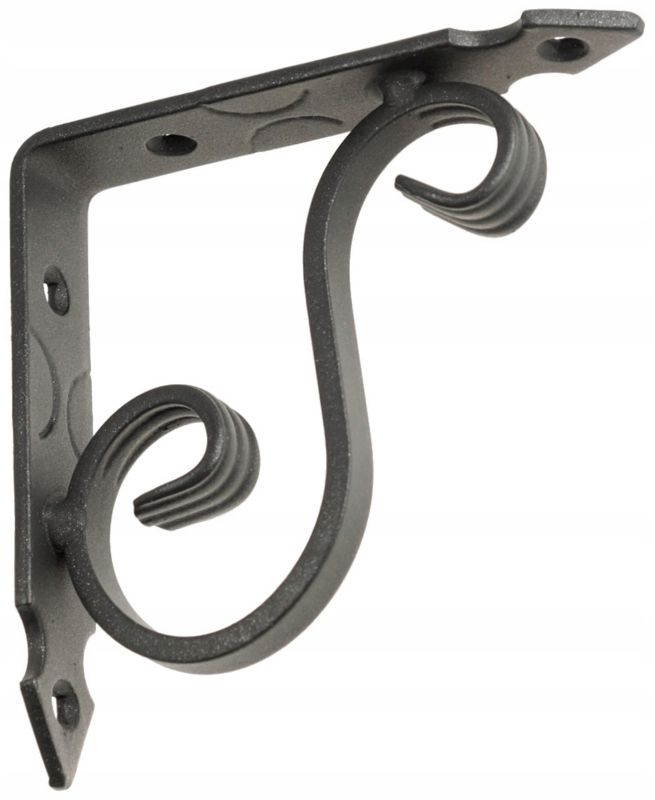 Wspornik FEINZ Półki Ozdobny Kuty 150X150 Grafit Brokat 1 szt.