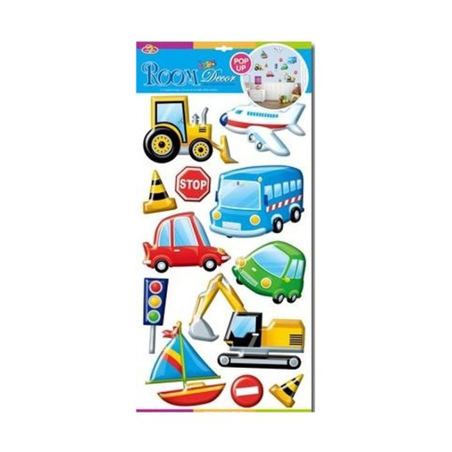 Dekoracja ścienna 3D pojazdy 3