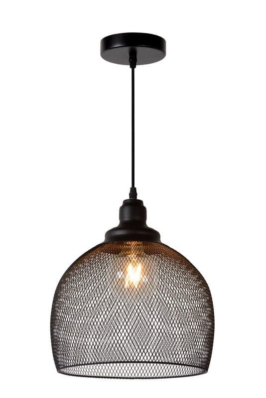 Lampa sufitowa wisząca Lucide Mesh 0397 czarna szerokość 28 cm 1xE27 x 60W 1 szt.