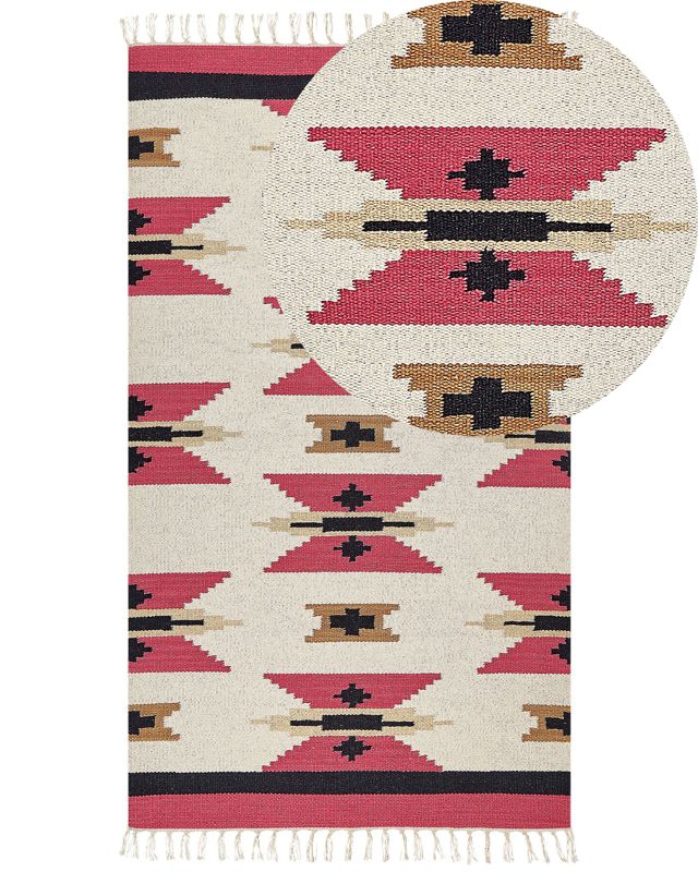 Dywan bawełniany kilim 80 x 150 cm wielokolorowy Garni 1 szt.