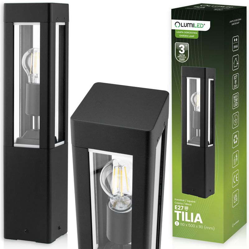 Lampa Ogrodowa Lumiled Zewnętrzna E27 Słupek 50cm 1 szt.