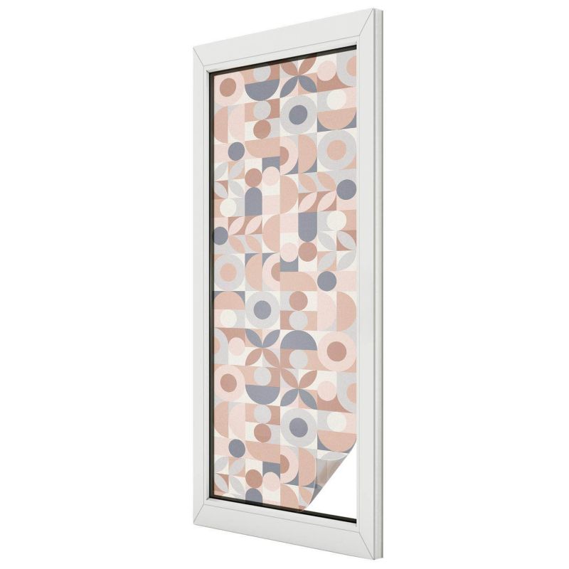 Folia Na Okno Wallfluent 50x146 cm Chroni Prywatność i Zapewnia Dyskrecję Geometryczne kształty harmonia kolorów 1 rol.