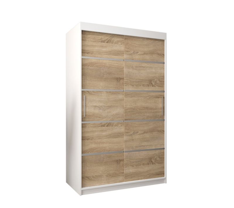 Szafa przesuwna Garderoba Abiks Verona 1 120 biały + sonoma 1 szt.