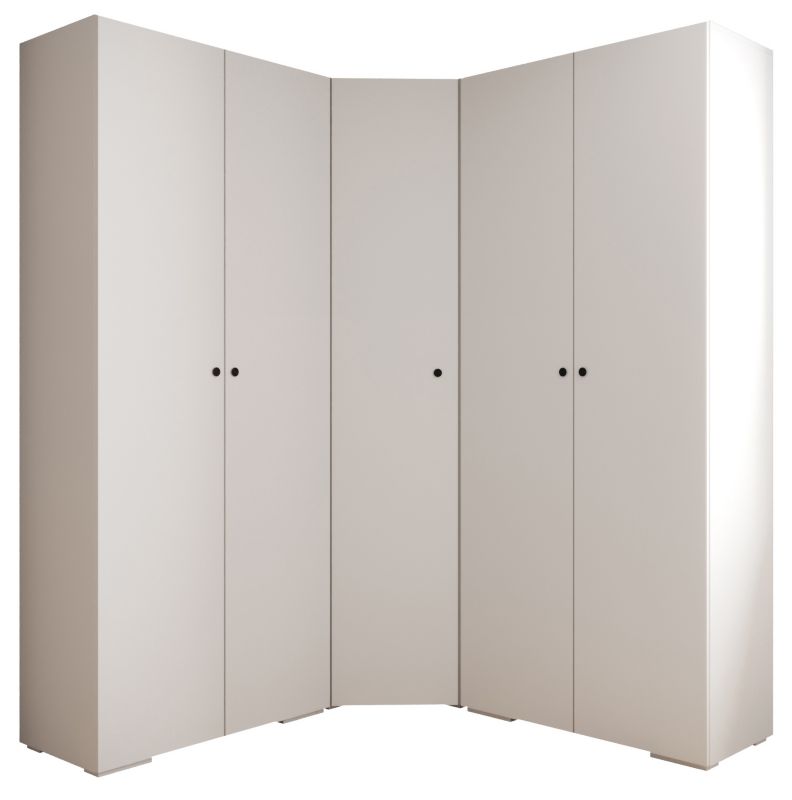 Garderoba wysoka do przedpokoju Abiks INOVA 2 Z5 biały+czarny 1 szt.