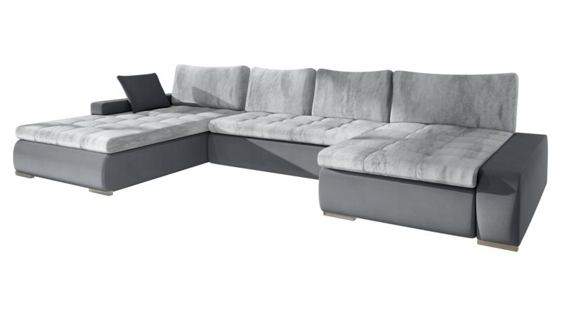 Narożnik z funkcją spania MIRJAN 24 Caro Premium szary gołebi + srebrny 1 szt.