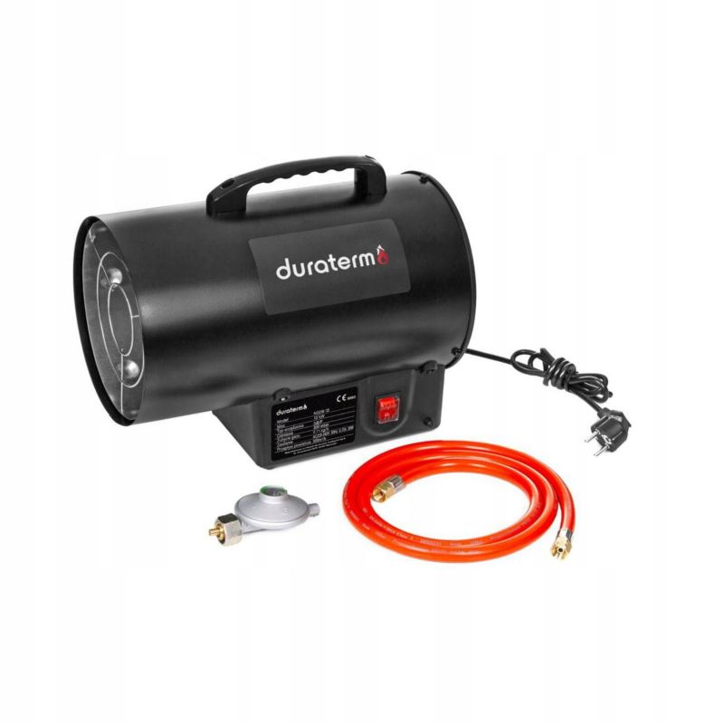 Nagrzewnica gazowa NGDR10 Duraterm z wężem i reduktorem zestaw 1 szt.