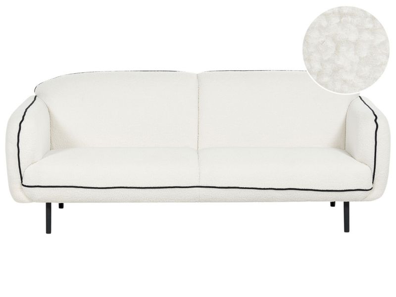Sofa trzyosobowa boucle biała Tonsberg 1 szt.