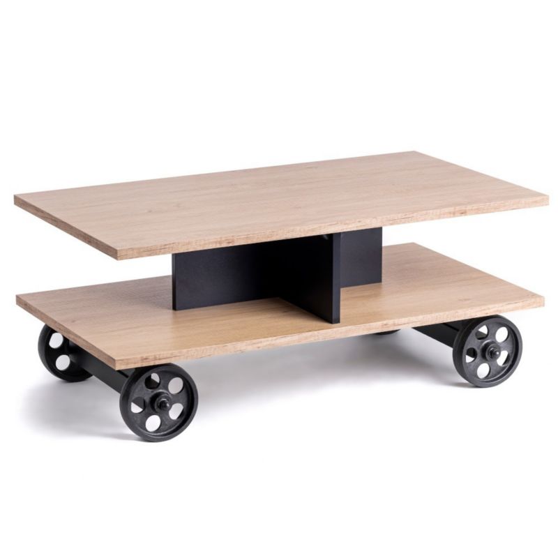 Stolik Hurtownia-Mebli Prostokątny kawowy Agata Plus 100cm Dąb Artisan 100x55x45 cm 1szt.