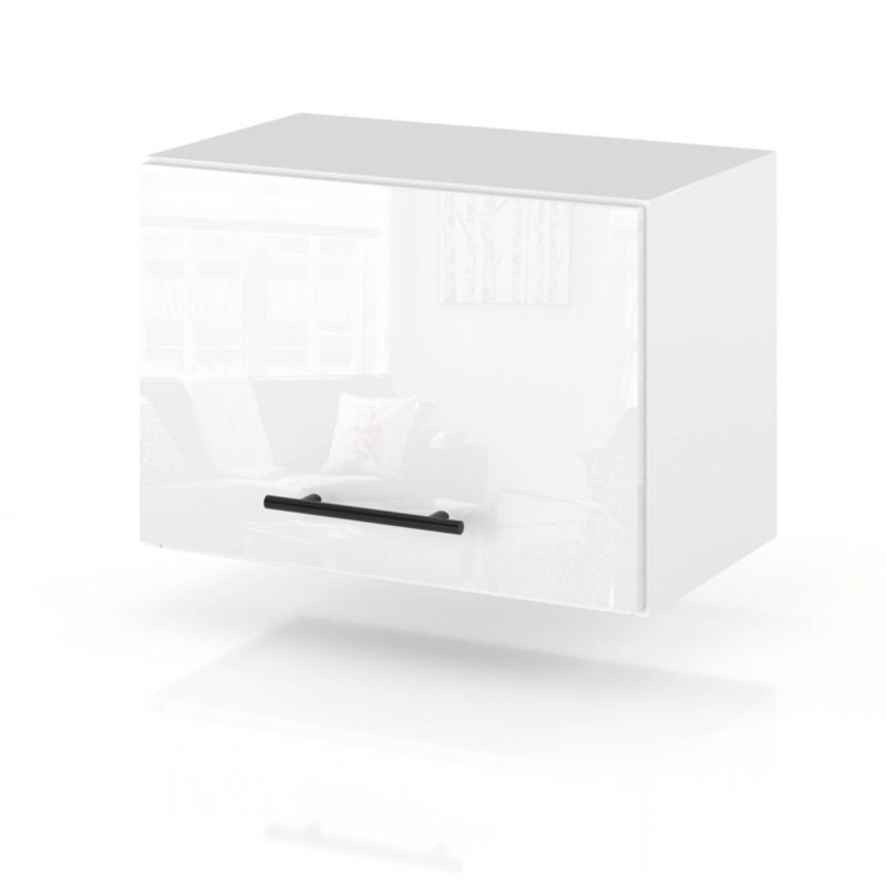 Szafka Kuchenna Hurtownia-Mebli Wisząca Okapowa OKAP50 sPremium 50cm Biały Mat Biały Połysk 50x32x36 cm 1szt.