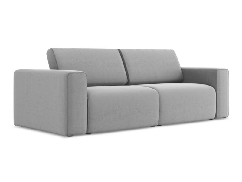 3-osobowa kanapa modułowa LaMiaSofa CASERTA z tkaniny welwetowej 224x103 cm szary 1 szt.