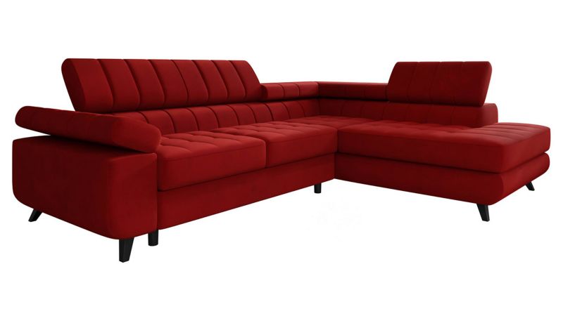 Narożnik z funkcją spania MIRJAN 24 Nord Premium prawy czerwony 1 szt.