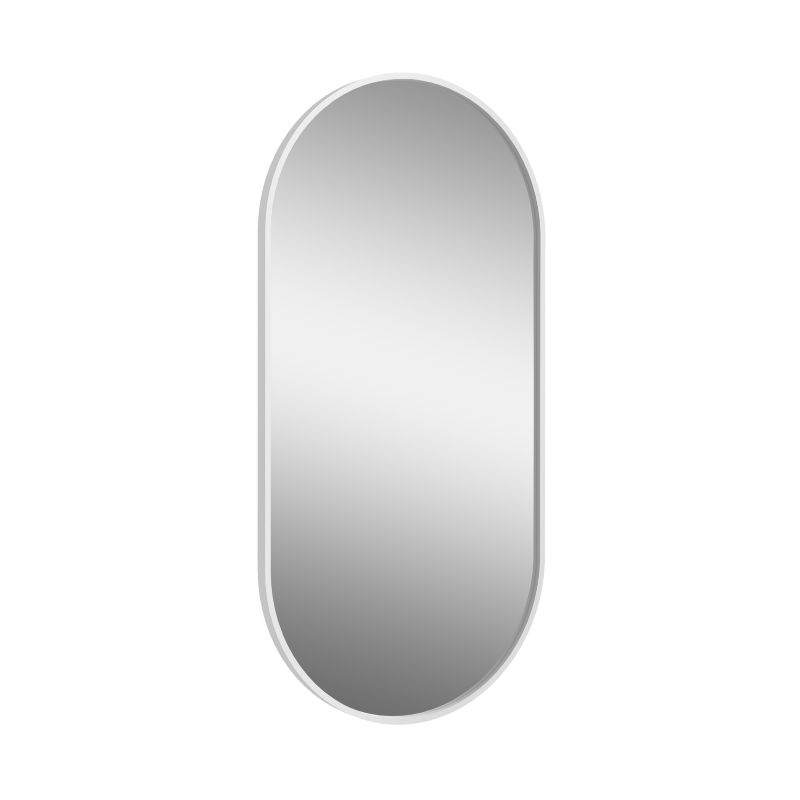 Lustro łazienkowe BD art 50x100 owalne w ramie białe 1 szt.