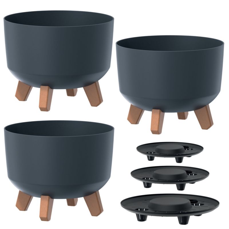 Doniczka Ogrodowa EDANTI Na Kwiaty Rośliny na taras 29 cm 3 szt.