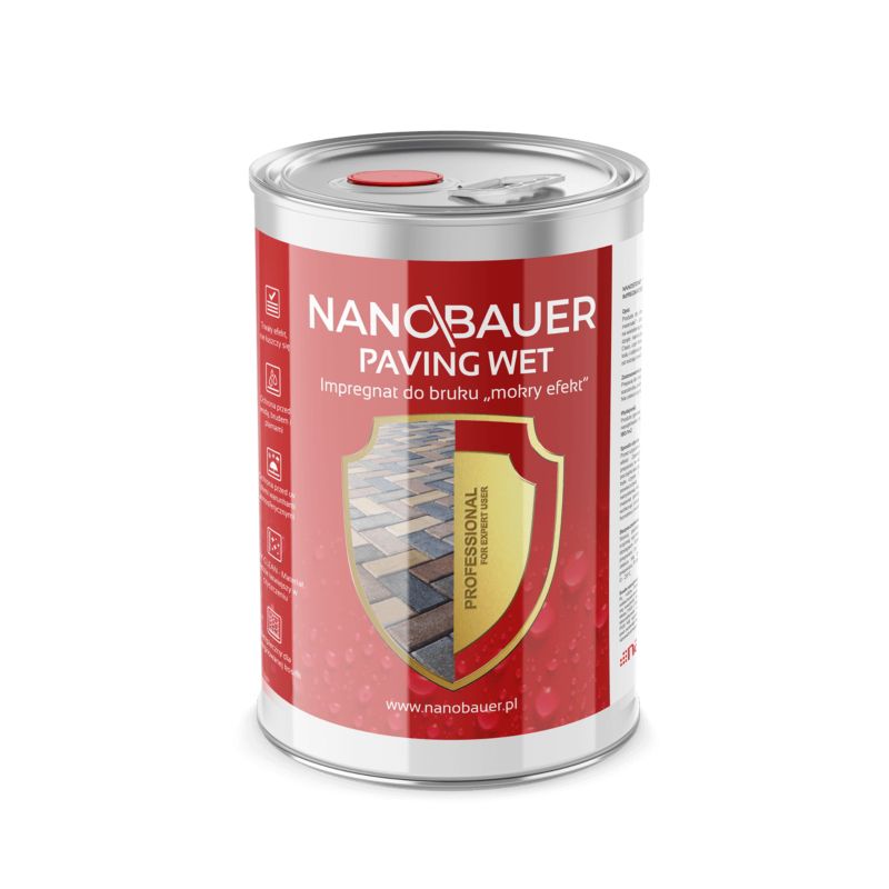 Impregnat mokry efekt NANOBAUER 5L ochrona kostki brukowej betonu 1szt