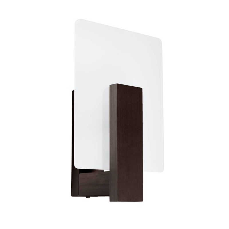 Kinkiet ścienny Sollux Lighting Lappo wenge styl nowoczesny 1 x E14 x IP20 wym: 9,5 x 12 x 16 cm - 1 szt.