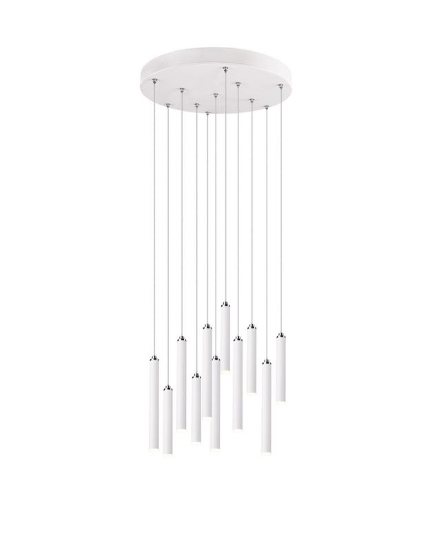 Lampa sufitowa wisząca Trio Tubular biała wym: 150 x 40 x 40 cm wbudowany LED 2.5W 1 szt.