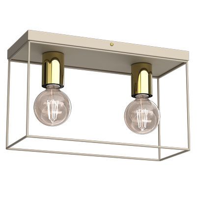 Lampa sufitowa wisząca Luminex Homen 3375 kremowo-złoty połysk nowoczesna 2xE27 x 15W 1 szt.