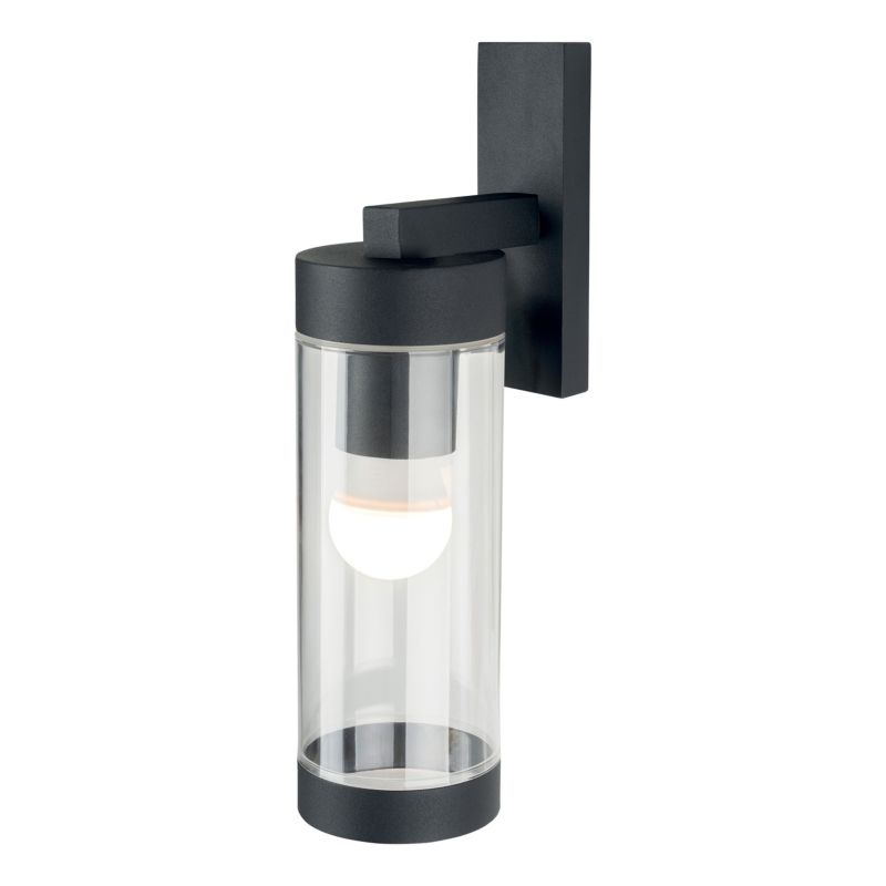 Kinkiet lampa ścienna E27 LED XUDO IP44 klosz przezroczysty czarny 1 szt.