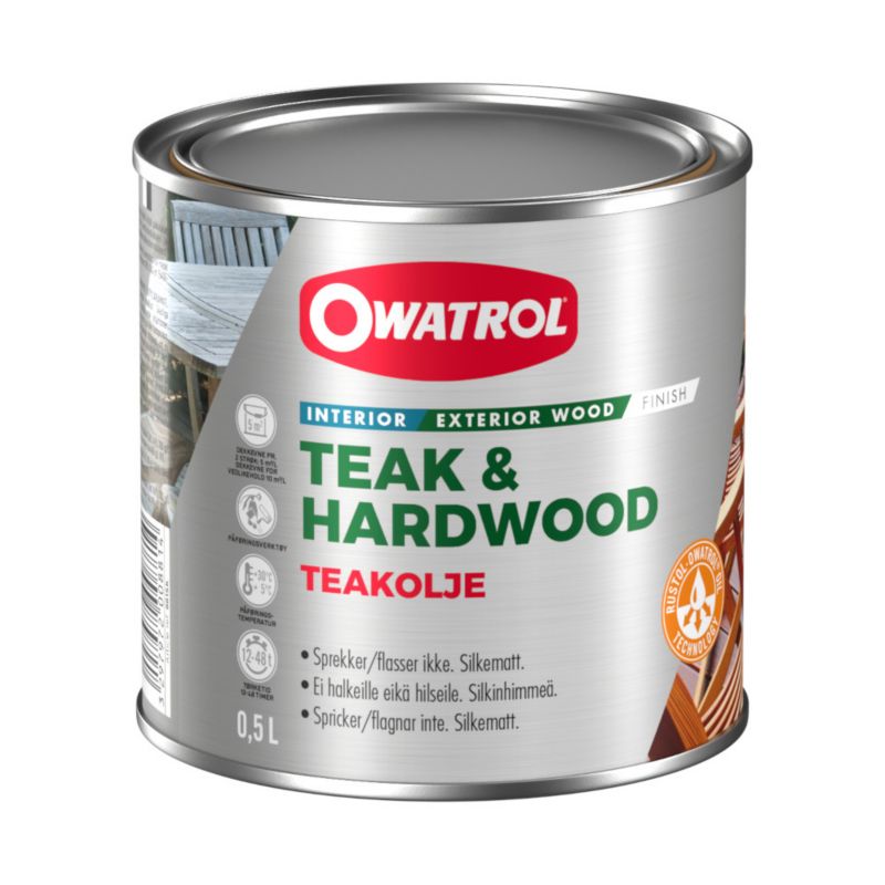 Olej ochronny do drewna egzotycznego i mebli ogrodowych Owatrol TEAK-OLJE 0.5L 1 szt.