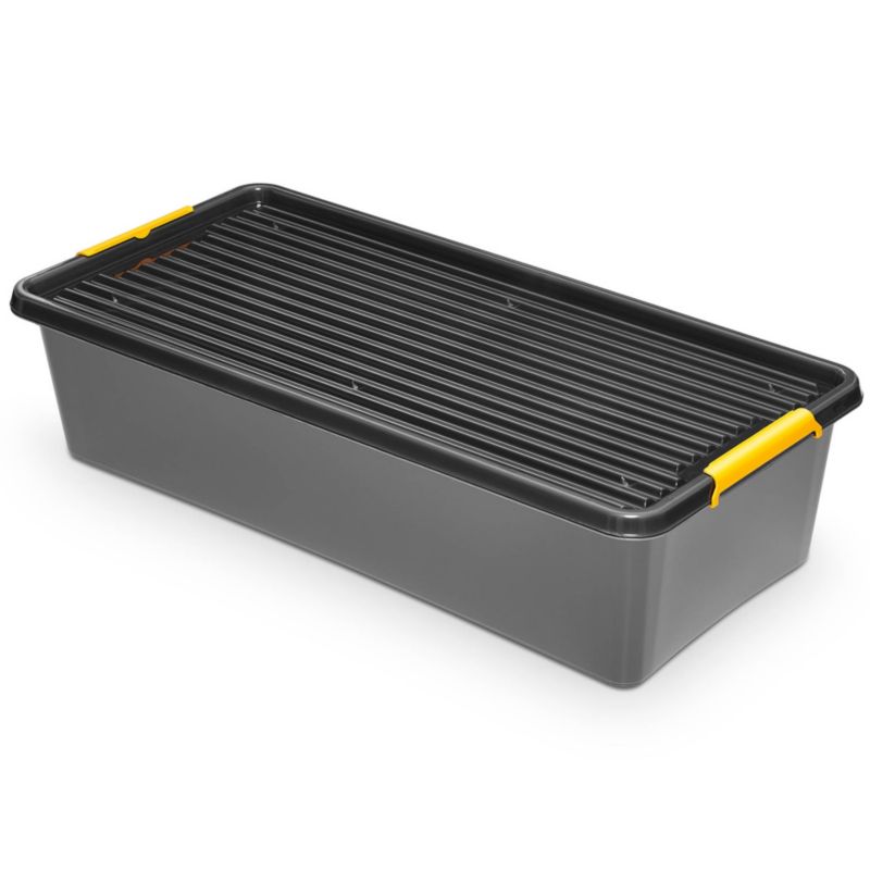 Pojemnik Plastikowy ORPLAST z pokrywą, Szary 35 L 1 szt.