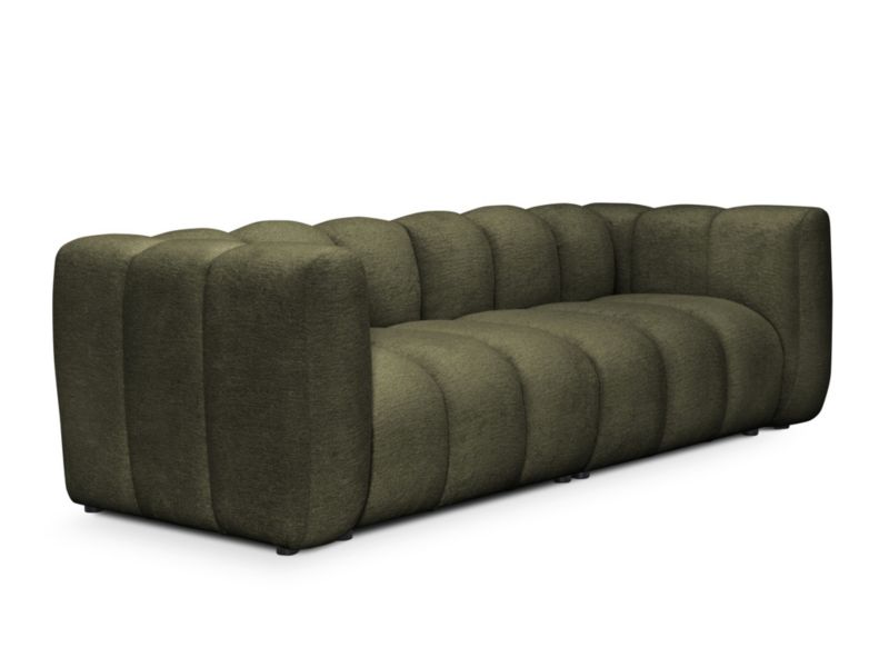 3-osobowa kanapa modułowa LaMiaSofa NAPOLI z tkaniny szenilowej 228x89 cm oliwkowy 1 szt.