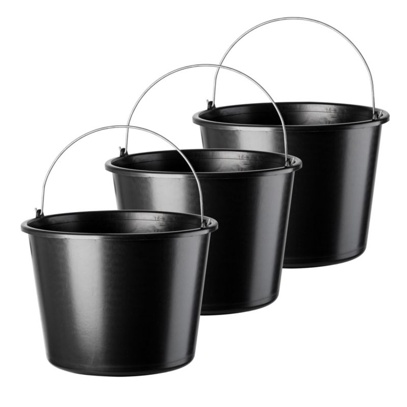 Wiadro KADAX Plastikowe Budowlane Gospodarcze 16L 3szt