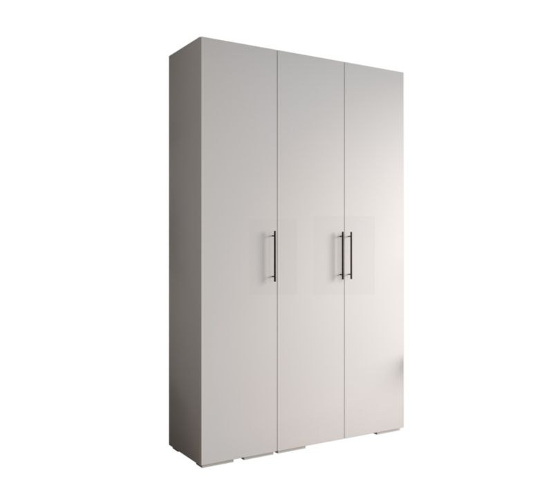 Szafa ubraniowa Garderoba Abiks INOVA 3 1,5SZ biały+czarny 1 szt.