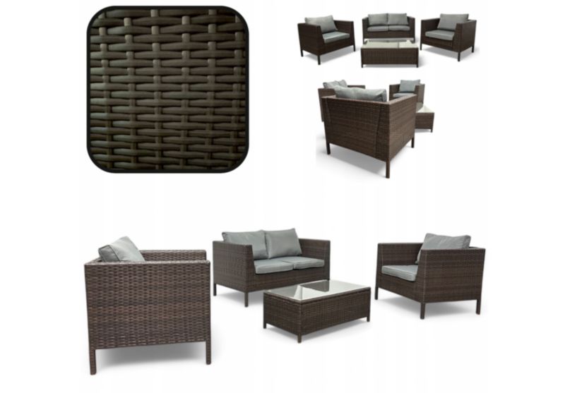 Zestaw mebli ogrodowych Moja Ogrodownia Grenada mix kolor 4 osobowy 1 kpl