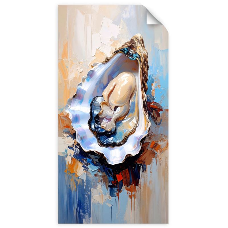 Naklejka na ścianę do salonu sypialni Feeby Ostrygi Małże Owoce morza Sushi 50x100cm 1szt