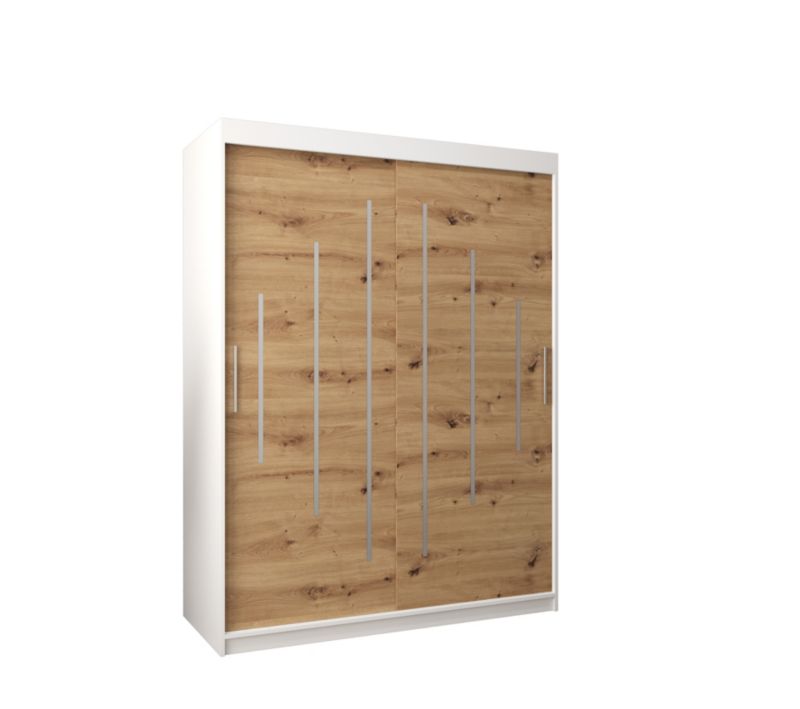 Szafa przesuwna Garderoba Abiks YORK 150 biały/artisan 1 szt.