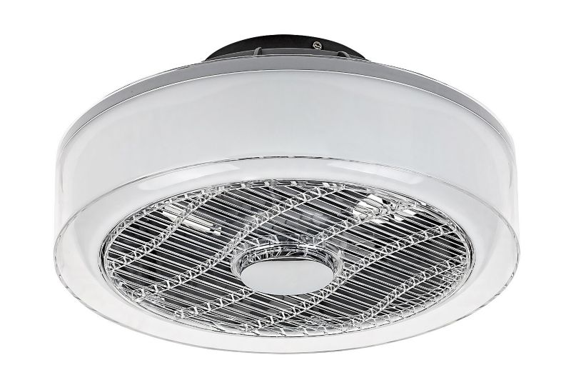 Wentylator sufitowy z lampą Rabalux Dalfon srebrno-biały LED 30W 3000K-6000K 1500lm Pilot IP20 wym: 20 x 39,5 x 39,5 cm - 1 szt.