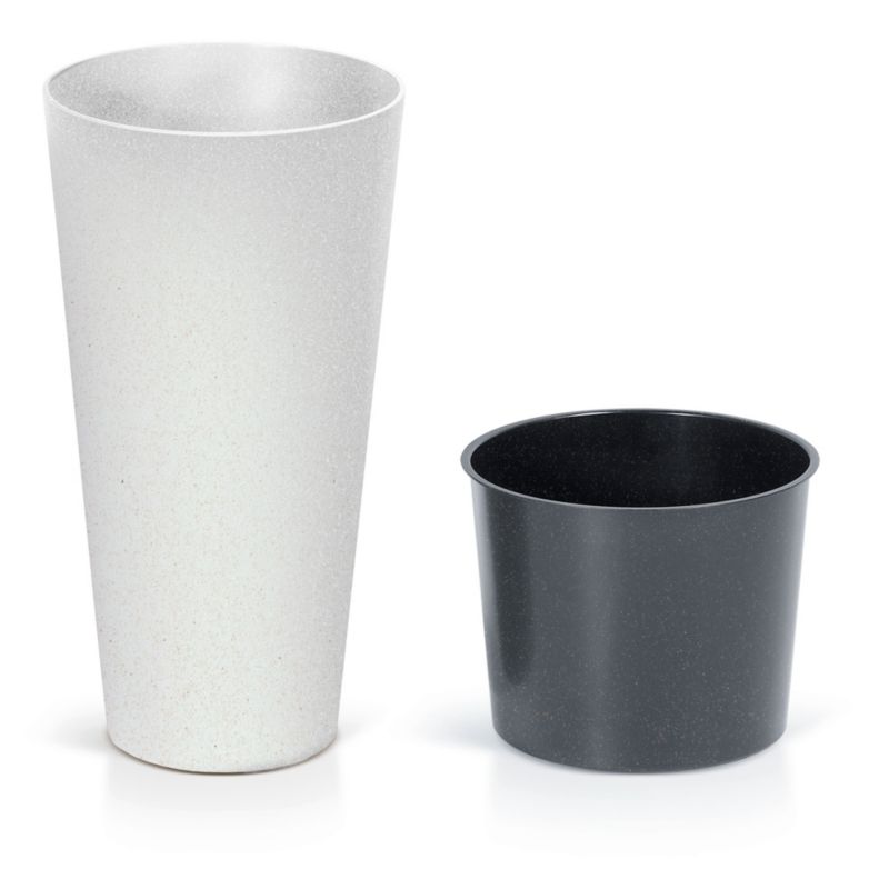 Doniczka Ogrodowa EDANTI Na Taras Do Ogrodu Domu Biała 20 cm 1 szt.