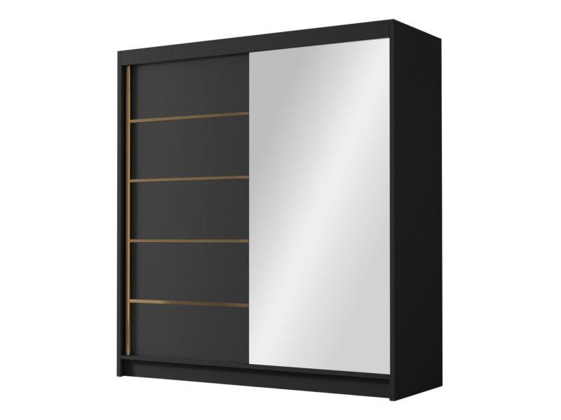 Szafa MIRJAN 24 z lustrem Bali III 180 czarny/biały 1 szt.