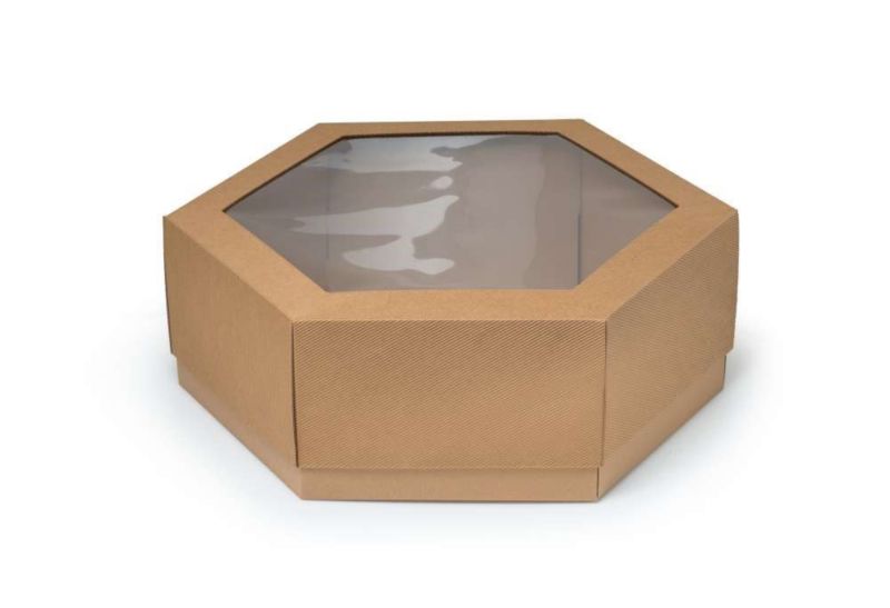 Pudełko karbowane Neopak z oknem 450x450x170mm wieczkowe 1 szt.