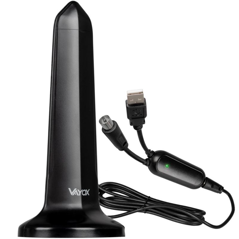 Antena pokojowa Vayox VA0127 aktywna wzmacniacz DVB-T2 1 szt.