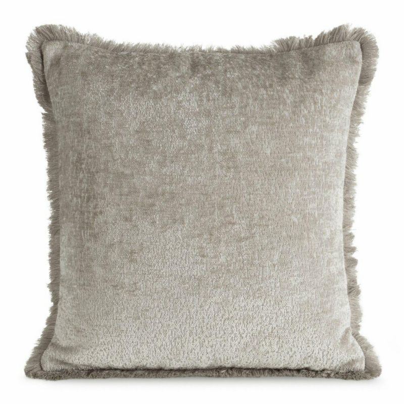 Poszewka Adia Eurofirany dekoracyjna na poduszkę 45x45 cm Beżowy Frędzle 1 szt.