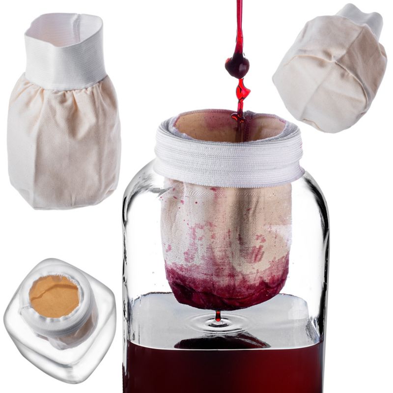 Worek Filtracyjny Na Nalewki Wino Filtr Do Filtracji Z Gumką Wielorazowy 1l