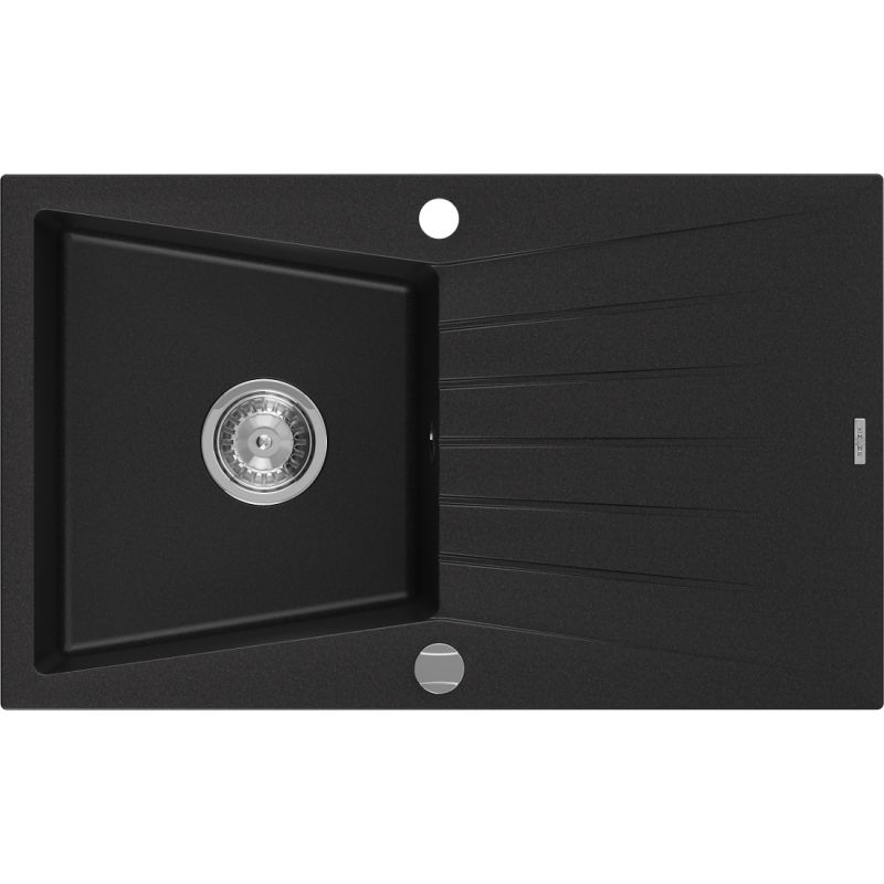 Zlewozmywak wpuszczany Mexen Cesar 1-komorowy czarny nakrapiany 775 x 470 mm - 6514771010-76-B 1 szt.